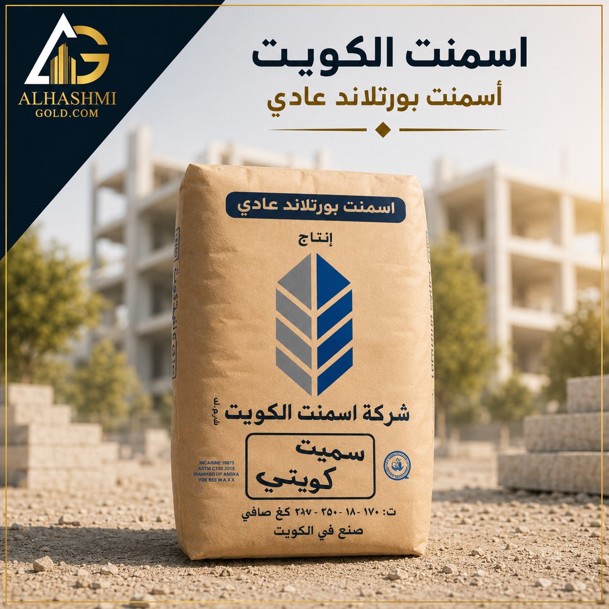 إسمنت الكويت البورتلاندي العادي - إسمنت عالي الجودة للبناء والتشييد والخرسانة المسلحة. إسمنت الكويت البورتلاندي العادي - إسمنت عالي الجودة للبناء والتشييد والخرسانة المسلحة.
